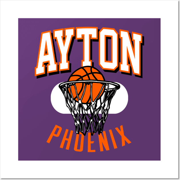 Ayton Phoenix Retro Basketball Wall Art by funandgames